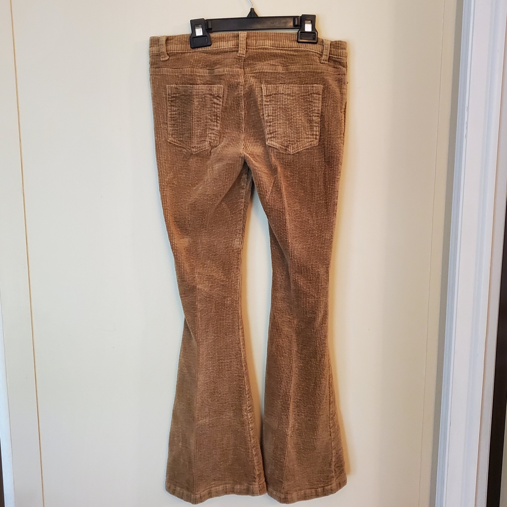 Corduroy Flare Jeans in Warm Brown